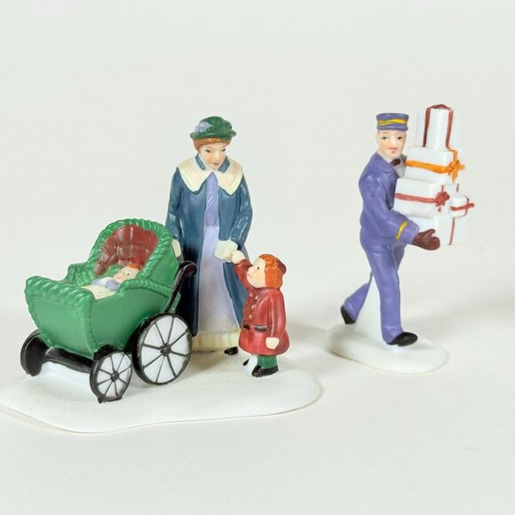 Dept 56 Heritage Village Accessories Busy Sidewalks Set Of 4 #55352 Vintage - Picture 3 of 12